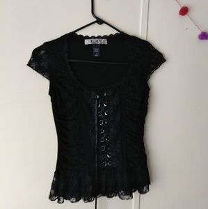 Black Corset Style Top